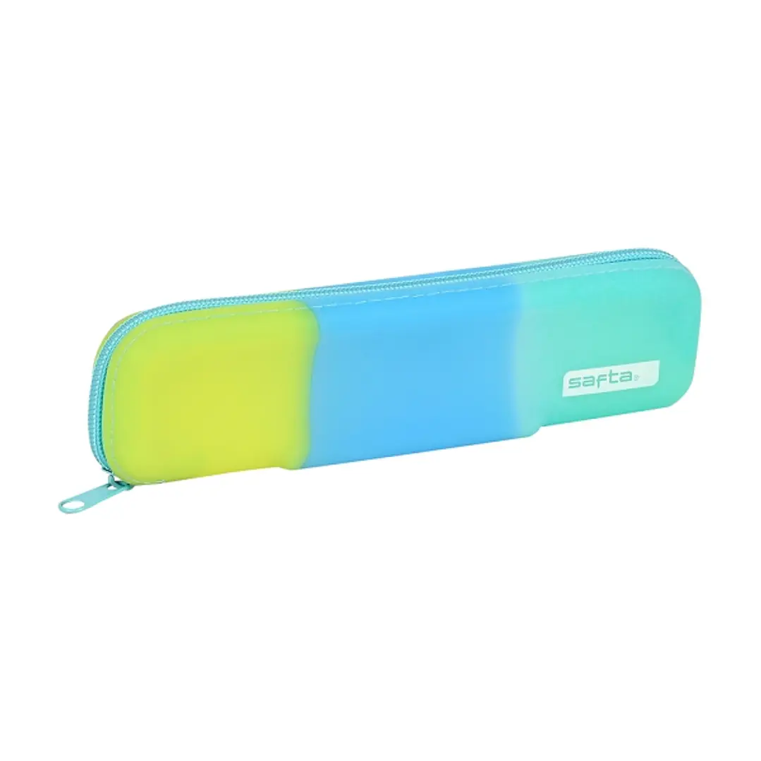 Safta Portatodo - Cremallera - Silicona - Capacidad de 0.25L - 200x20x55mm - Multicolor 1