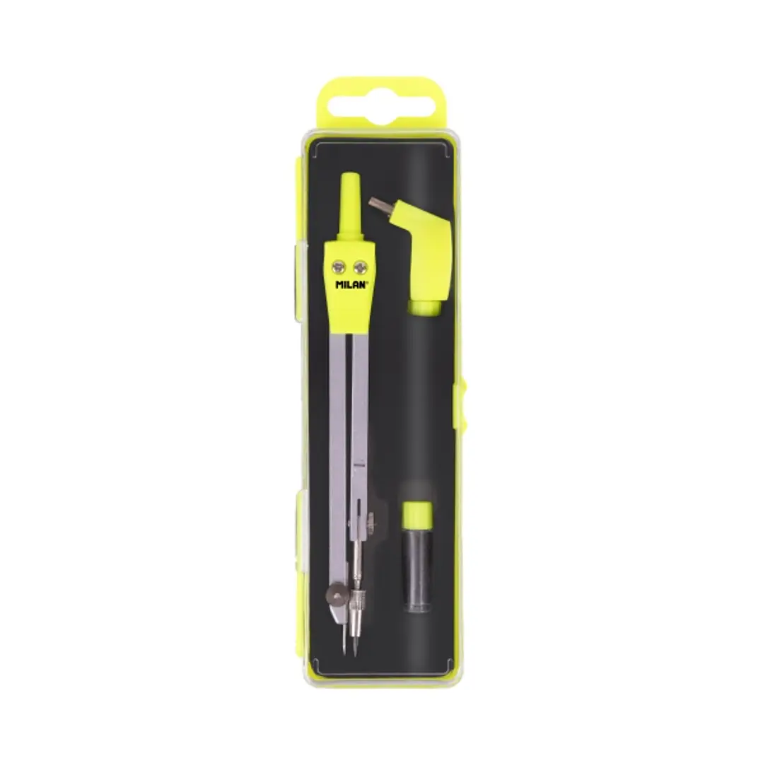 Milan Acid Compas Universal - Incluye Adaptador y Minas de Recambio - Color Amarillo 1