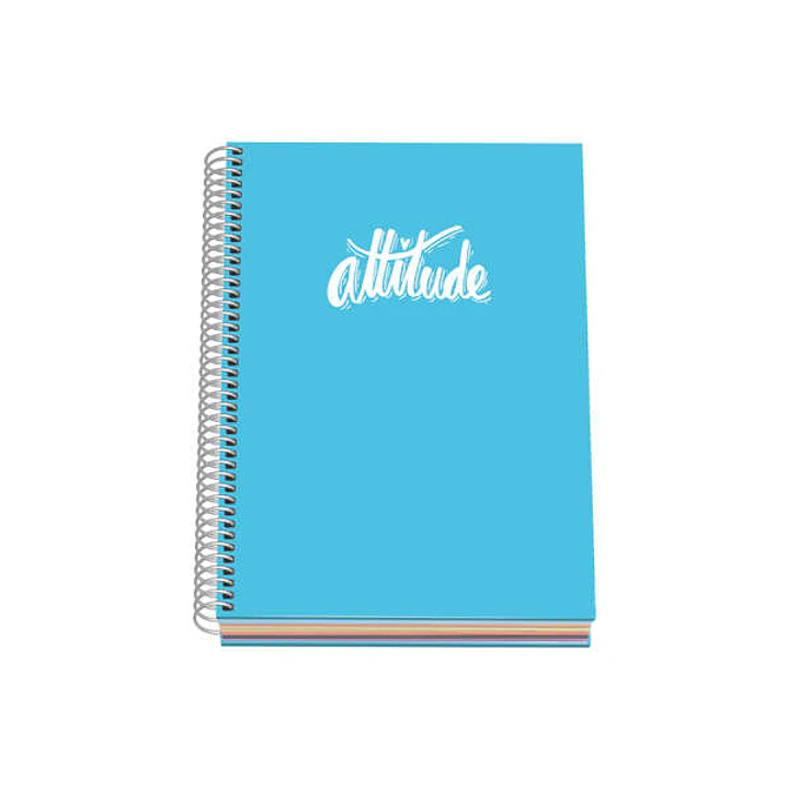 Dohe Serie Pastel Cuaderno con Espiral - Tamaño A5 de 100 Hojas 90gr - Hojas Microperforadas con 2 Taladros - Cuadricula 5mm - Color Azul Pastel 1