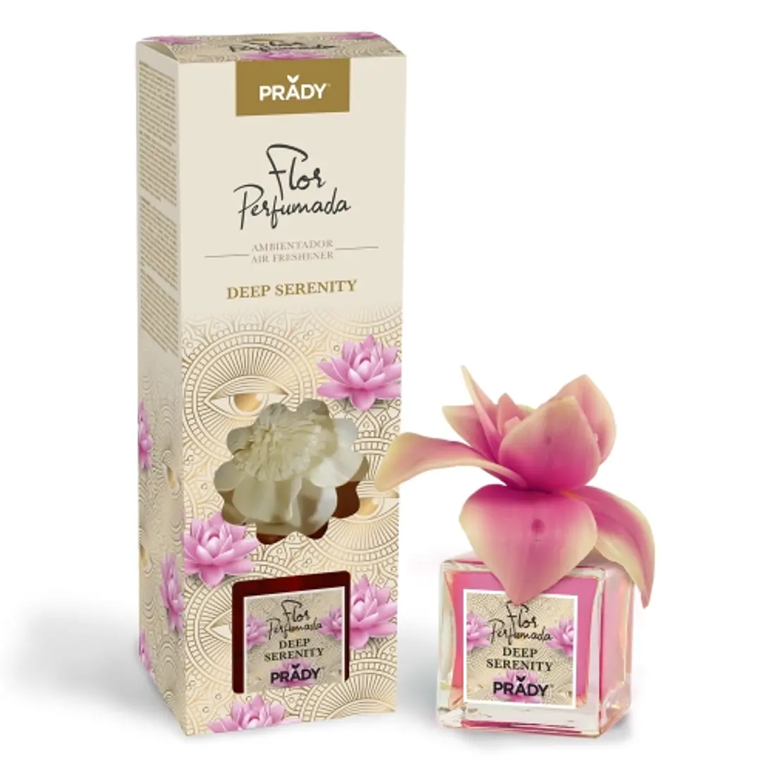 Prady Ambientador Flor Perfumada Deep Serenity - Frasco de Cristal 90ml 1