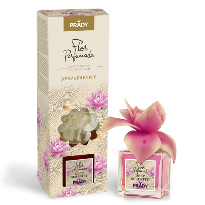 Prady Ambientador Flor Perfumada Deep Serenity - Frasco de Cristal 90ml 1