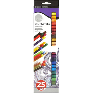 Daler Rowney Pack de 25 Pasteles Blandos - Para Amplia Variedad de Superficies - Facil de Usar - Colores Surtidos
