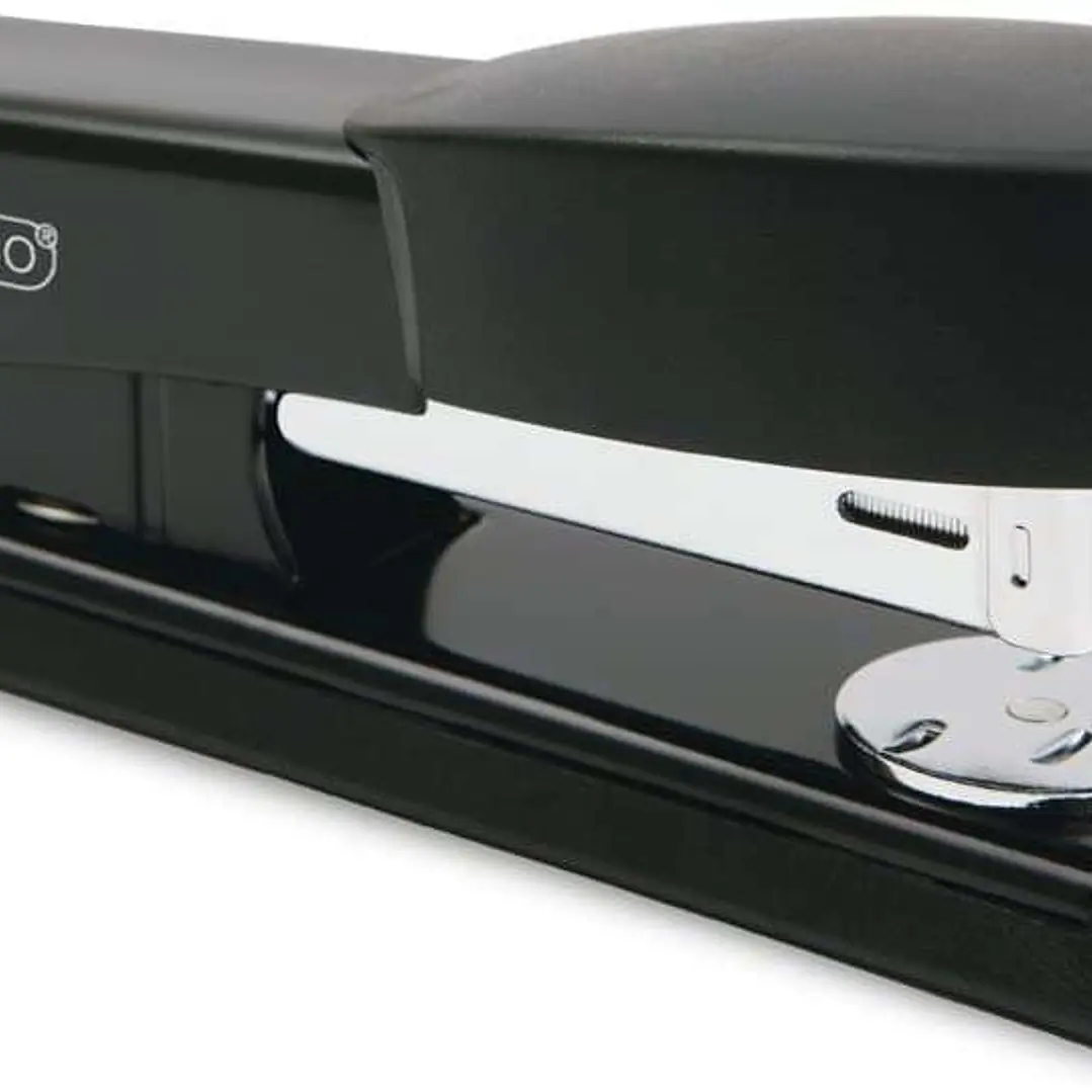Rapesco Bowfin Grapadora Metalica de Sobremesa - Hasta 25 Hojas - Grapas 26/6, 24/6 - Grapado Cerrado y Abierto - Color Negro 1