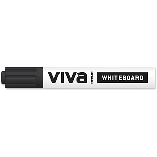 Molin Viva Rotulador para Pizarra Blanca - Punta Redonda de Fibra Sintetica - Trazo 3mm - Tinta con Base de Alcohol - Color Negro
