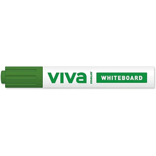 Molin Viva Rotulador para Pizarra Blanca - Punta Redonda de Fibra Sintetica - Trazo 3mm - Tinta con Base de Alcohol - Color Verde