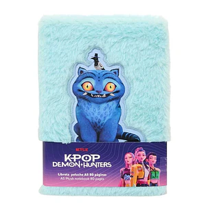 Safta K-Pop Demon Hunters Bloc de Notas - Formato A5 - Tapas de Peluche - 80 Paginas - 21x14.8cm - Color Azul Claro