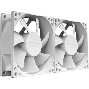 Tacens Anima AF8X2 Pack de 2 Ventiladores de 80mm - Rodamientos Fluxus - Color Blanco