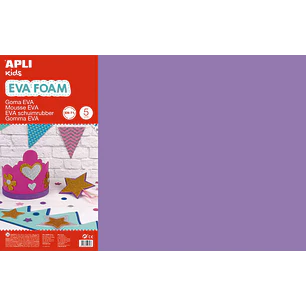 Apli Goma Eva Lila 600x400 - 5 Hojas de Espuma Suave y Flexible