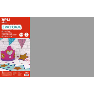 Apli Goma Eva Gris 600x400 - 5 Hojas de Alta Calidad y Facil de Cortar
