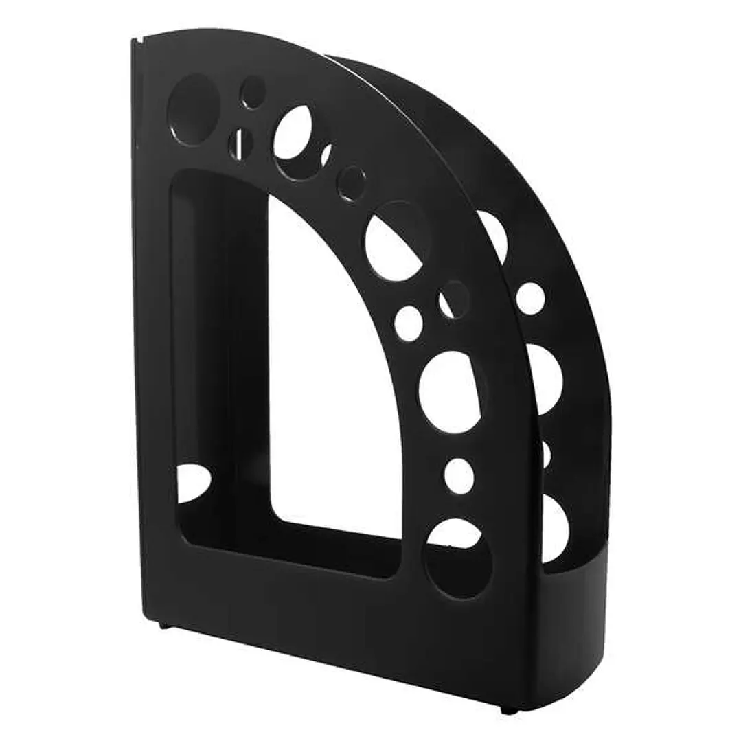 Dohe +Mab Revistero de Poliestireno de Alta Calidad - Medidas 80x318x245mm - Material 100% Reciclable - Color Negro 1