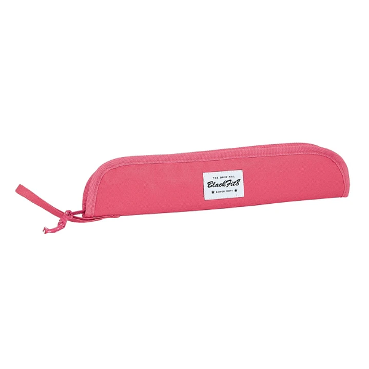 Safta Blackfit8 Fresa Portaflautas - Interior Acolchado - Alojamiento para Varilla - Asa Lateral - Borde Reforzado - 0.6L - 370x20x80mm - Color Rosa 1