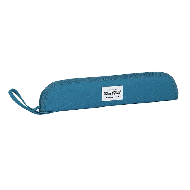 Safta Blackfit8 Egeo Portaflautas - Interior Acolchado - Alojamiento para Varilla - Asa Lateral - Borde Reforzado - 0.6L - 370x20x80mm - Color Azul 1
