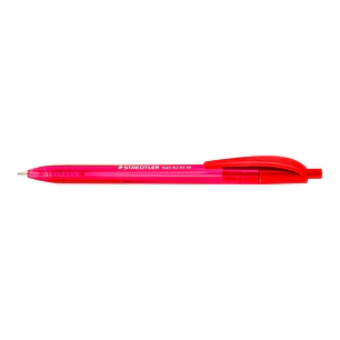 Staedtler 4230 M Boligrafo Retractil - Punta 1mm - Ancho de Linea Medio - Diseño Triangular - Color Rojo