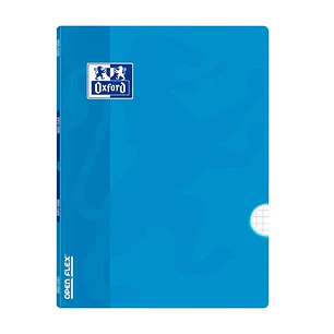Oxford Libreta Grapada - Formato A4 - 48 Hojas - Cuadricula 4x4mm con Margen - Tapa de Plastico - Anti Traspaso de Tinta - Color Turquesa