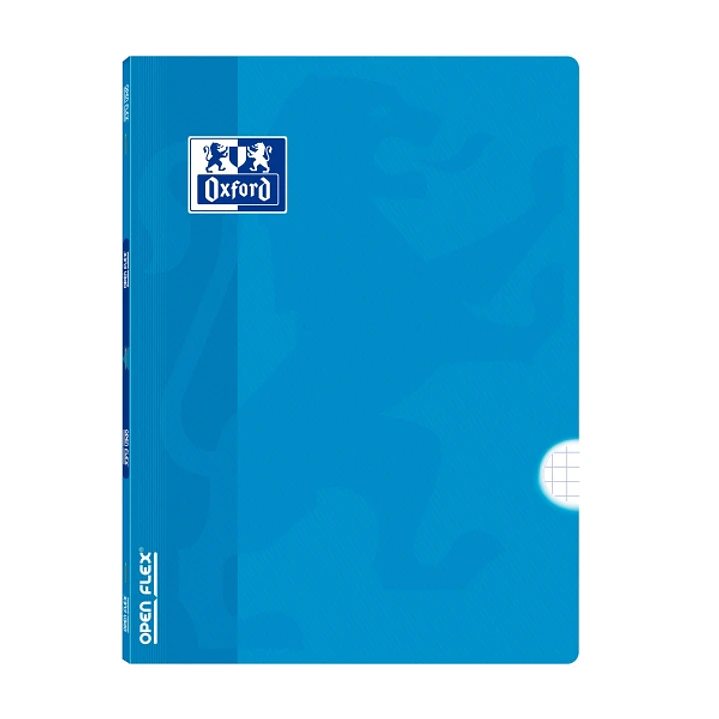 Oxford Libreta Grapada - Formato A4 - 48 Hojas - Cuadricula 4x4mm con Margen - Tapa de Plastico - Anti Traspaso de Tinta - Color Turquesa 1
