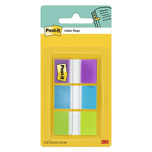 Post-It Index Dispensador con 60 Marcadores de Indice Reposicionables - Forma Rectangular - Colores Surtidos