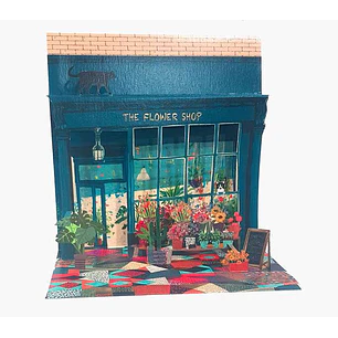 Pictura Tarjeta 3D Pop-Up - 16x16cm - Tematica Floristeria - Embolsada Individualmente - Incluye Sobre Blanco - Papel con Certificacion FSC