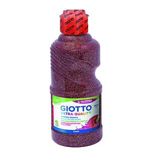 Giotto Extra Quality Glitter Tempera - 250ml - Lispa para el Uso - Botella Bio Pet - Color Bronce