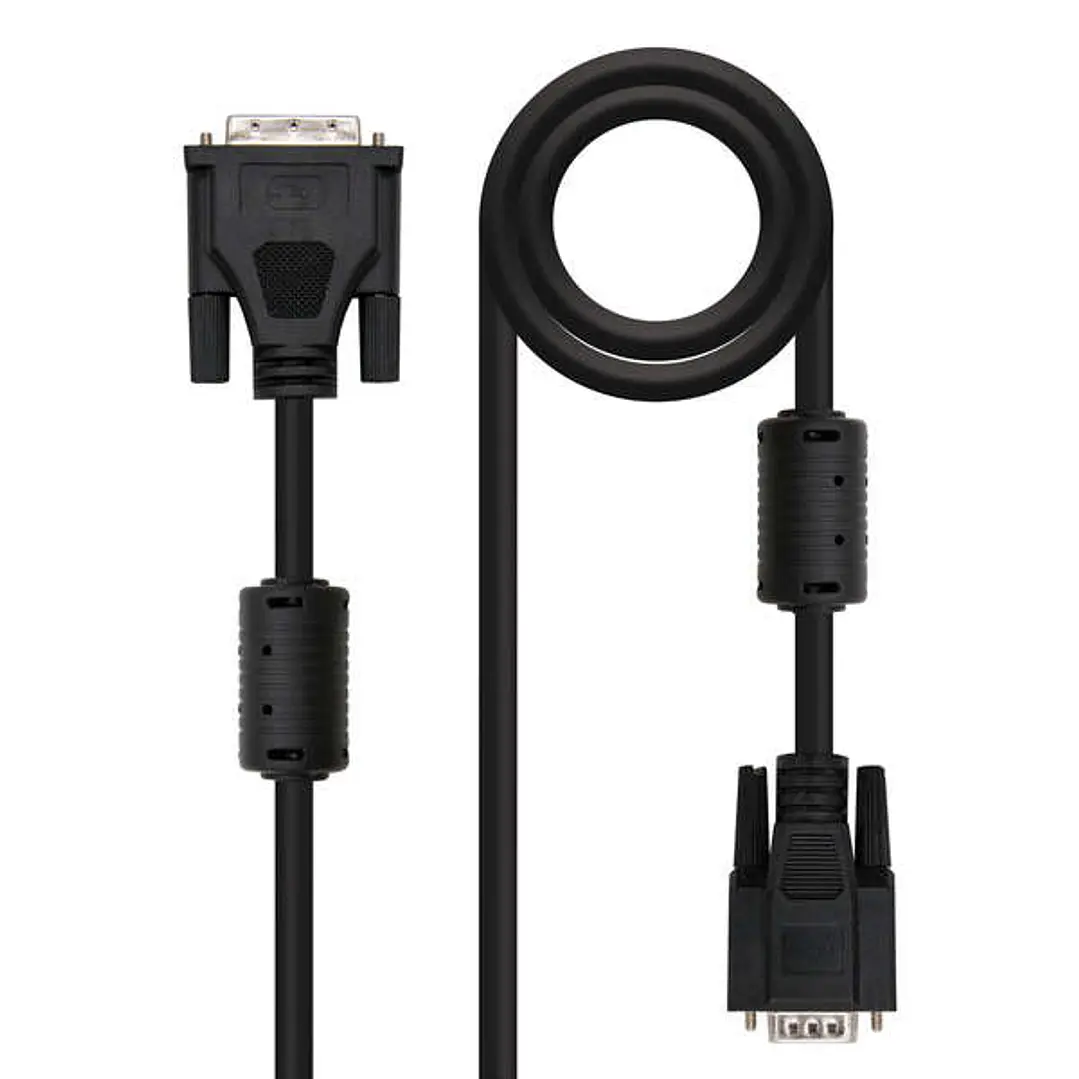 Nanocable Cable DVI 18+5 Macho a SVGA HDB15 Macho 5m - Color Negro 1