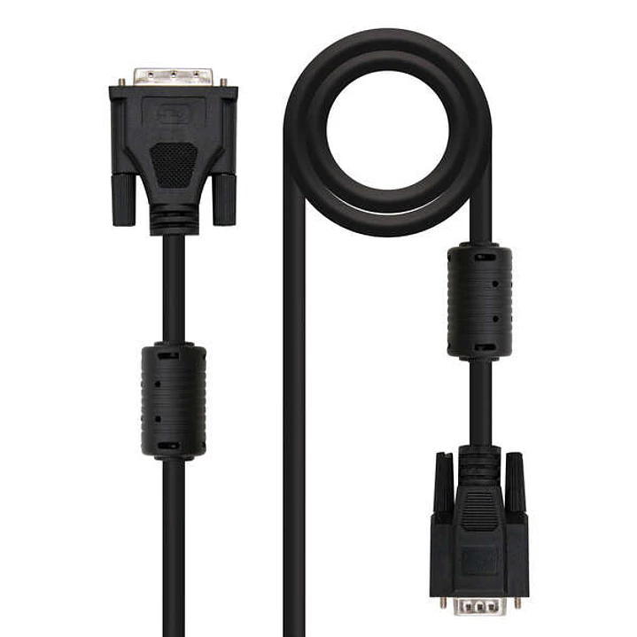 Nanocable Cable DVI 18+5 Macho a SVGA HDB15 Macho 5m - Color Negro 1