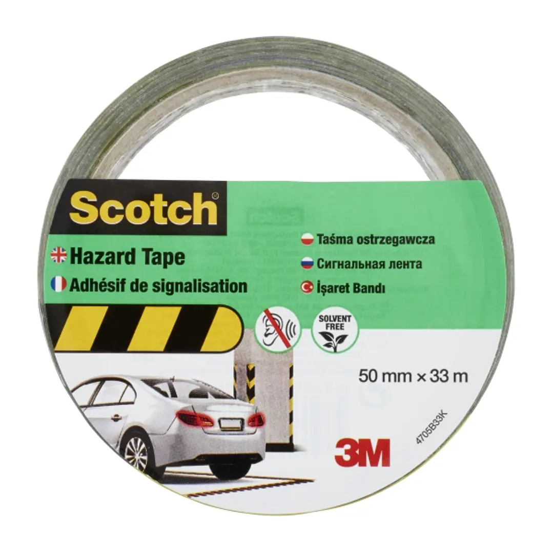 Scotch Cinta Adhesiva de Marcaje - 50mm x 33m - Color Negro/Amarillo 1