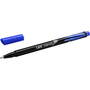 Bic Intensity Fine Rotulador de Punta Fina de 0.8mm - Trazo de 0.4mm - Tinta con Base de Agua - Color Azul