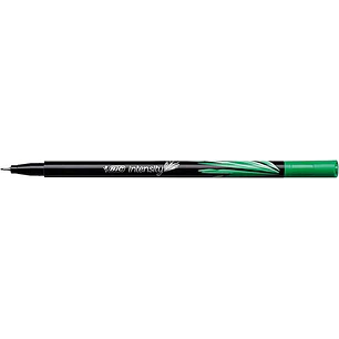 Bic Intensity Fine Rotulador de Punta Fina de 0.8mm - Trazo de 0.4mm - Tinta con Base de Agua - Color Verde