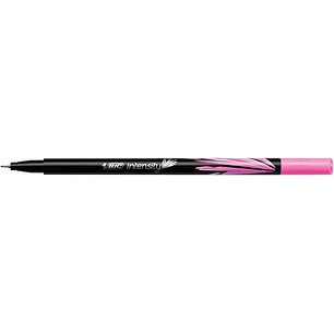 Bic Intensity Fine Rotulador de Punta Fina de 0.8mm - Trazo de 0.4mm - Tinta con Base de Agua - Color Rosa