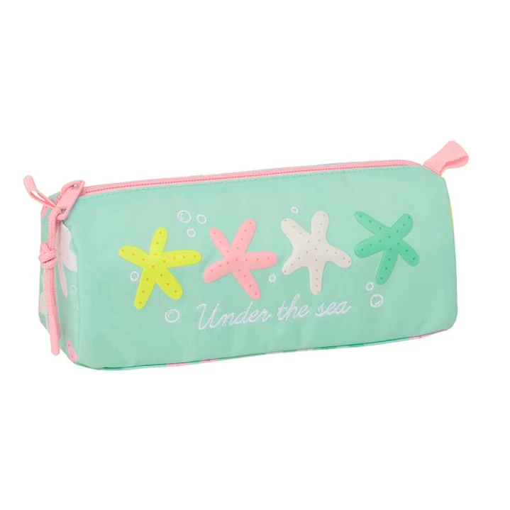 Safta Estrellas Portatodo - 1 Compartimento con Cremallera - 21x8x7cm - Color Verde 1