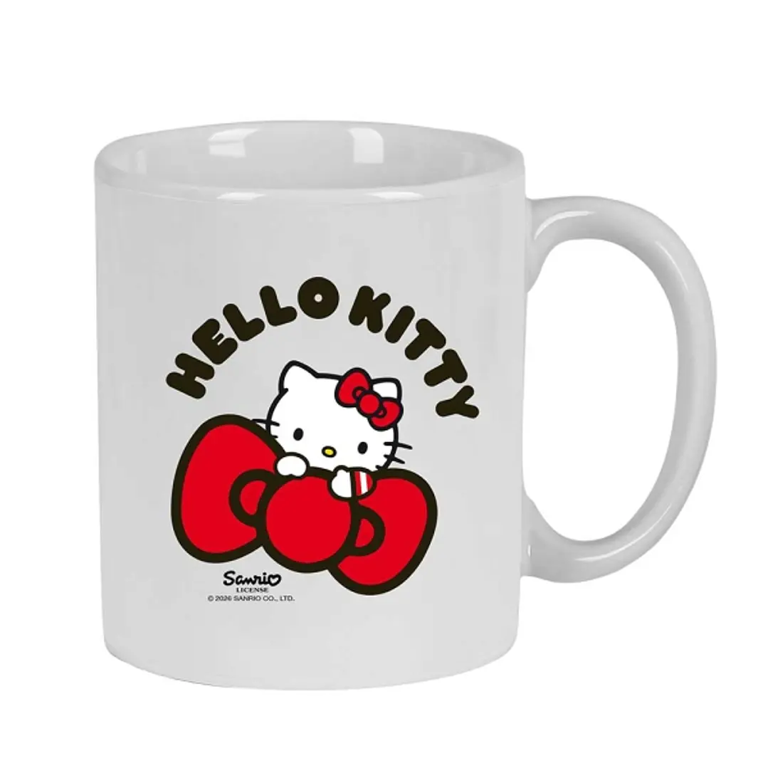 Safta Hello Kitty Taza Ceramica de 350ml - 80x80x95mm - Color Blanco 1