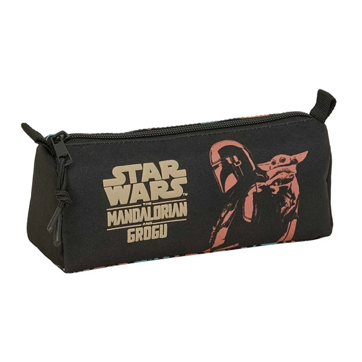 Safta Mandalorian and Grogu Portatodo - 1 Compartimento con Cremallera - 21x8x7cm - Color Negro 1