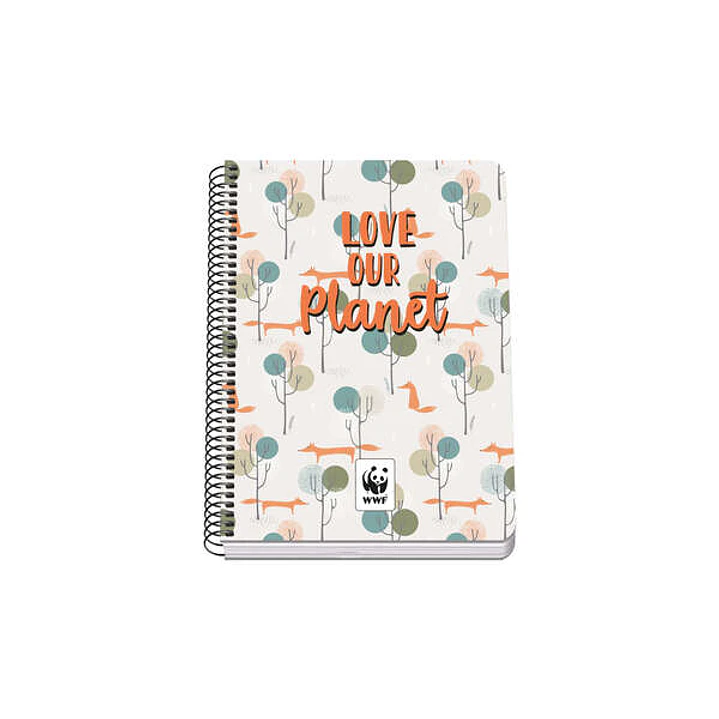 Dohe Cuaderno A5 - Cubierta en Cartulina Contracolada - Impresion a Todo Color - Plastificado Brillo - Guardas Impresas - Encuadernado en Espiral Meta 1