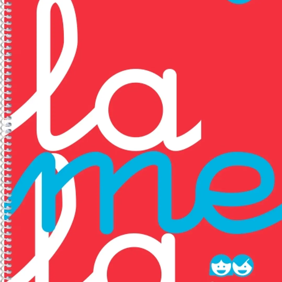 Lamela Cuaderno Espiral con 80 Hojas de 90g/m2 con Margen - Formato Folio - Pauta Cuadrovia de 4mm - Cubierta de Polipropileno - Papel Offset Blanco E 1
