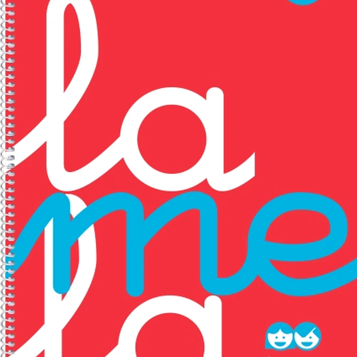 Lamela Cuaderno Espiral con 80 Hojas de 90g/m2 con Margen - Formato Folio - Pauta Cuadrovia de 4mm - Cubierta de Polipropileno - Papel Offset Blanco E 1