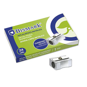Bismark Afilalapiz Metalico para Lapices Normales - Color Acero