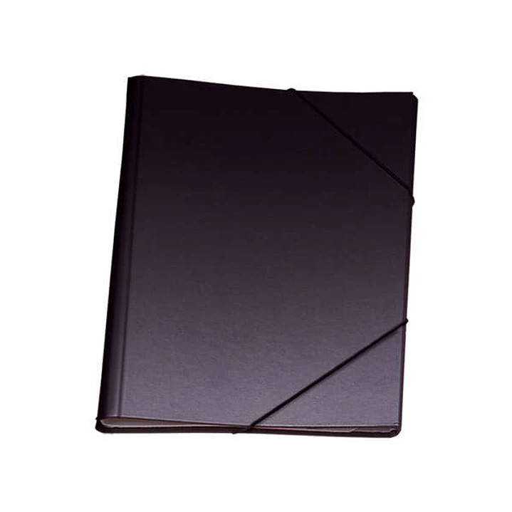 Dohe Carpeta Clasificadora 12 Departamentos - Formato Folio - Carton Plastificado - Cierre con Gomas - Color Negro 1