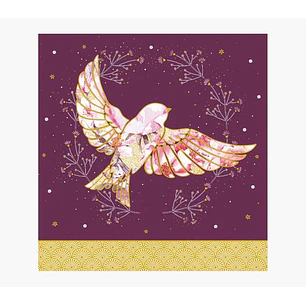 Pictura Tarjeta Arabesque - Tematica Golondrina - Triptica - Incluye Sobre Blanco - Papel con Certificacion FSC