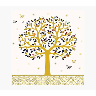 Pictura Tarjeta Arabesque - 16x16cm - Tematica de Arboles - Tarjeta Triptica sin Envoltorio - Incluye Sobre Blanco - Papel con Certificacion FSC