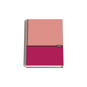 Dohe Cuaderno Espiral Tapa Dura A5 - 162x210mm - Cubierta Carton Forrado - Espiral Metalico Negro - 100 Hojas Offset 90g Microperforadas - Cuadricula 