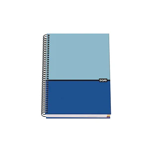 Dohe Cuaderno en Espiral A5 - 162x210mm - Tapa Dura con Carton Forrado - Interior de 100 Hojas de Papel Offset de 90gr - Cuadricula de 5mm con Banda d