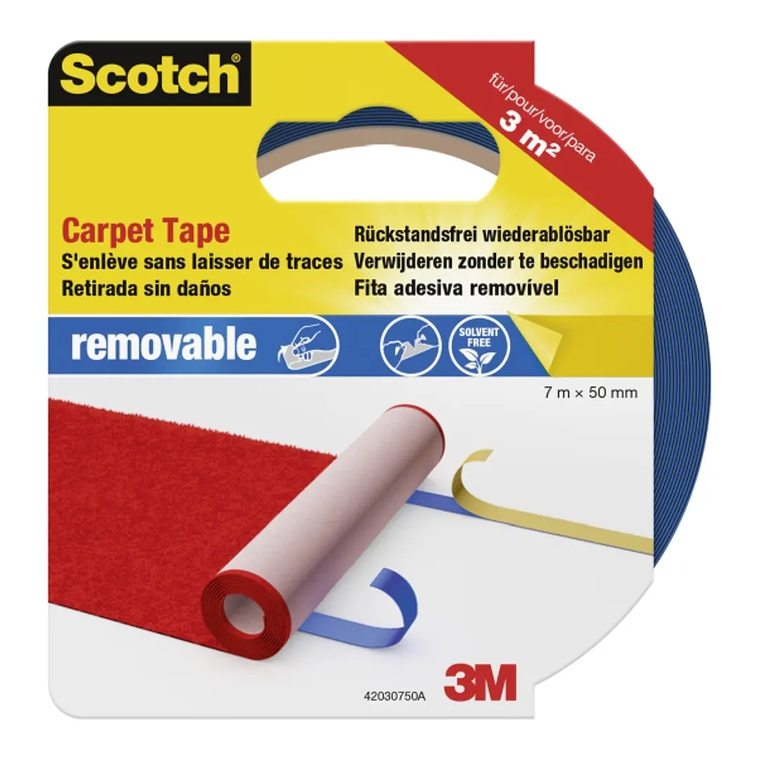 Scotch Cinta Adhesiva para Moqueta - 50mm x 7m - Color Azul 1
