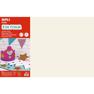 Apli Goma Eva Piel Claro 600x400mm - 5 Hojas de Tamaño Grande y Flexible - Ideal para Manualidades y Decoracion