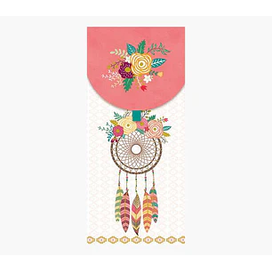 Pictura Tarjeta Money Cards - 9.6x21.3cm - Diseño Tematica Atrapasueños - Embolsada Individualmente - Incluye Sobre Blanco - Papel con Certificacion F