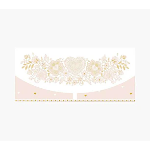 Pictura Tarjeta Money Cards - Tarjeta de Regalo Tipo Sobre Horizontal - Tematica Corazones y Flores - 21.3x9.6cm - Embolsada Individualmente en Celofa