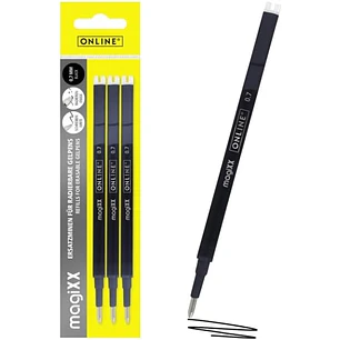 Online MagiXX Pack de 3 Recambios de Tinta Gel Borrable - Trazo de 0.7mm - Color Negro