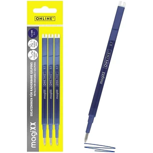 Online MagiXX Pack de 3 Recambios de Tinta Gel Borrable - Trazo de 0.7mm - Color Azul