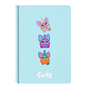 Safta Furby Cuaderno Espiral - Formato Folio - 80 Hojas Cuadriculas de 80g/m2 - Tapas Duras Glasofonadas - Espiral de 62 Agujeros - 215x10x310mm - Col