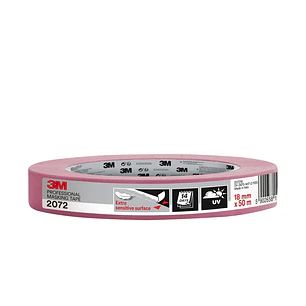 3M Cinta de Enmascarar para Superficies Delicadas - 18mm x 50m - Color Rosa