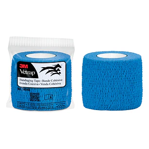 3M Vetrap Venda Cohesiva - 5cm x 4.5m - Flexible - Transpirable - Autoadhesiva - Color Azul