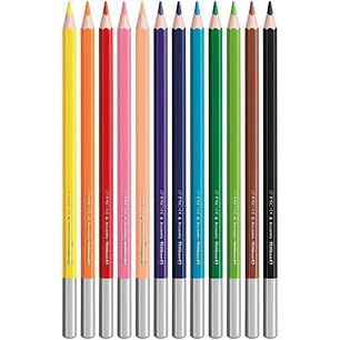 Pelikan Caja de 12 Lapices Hexagonales con Pincel - Mina Antirotura - Acuarelables - Incluye Pincel - FSC
